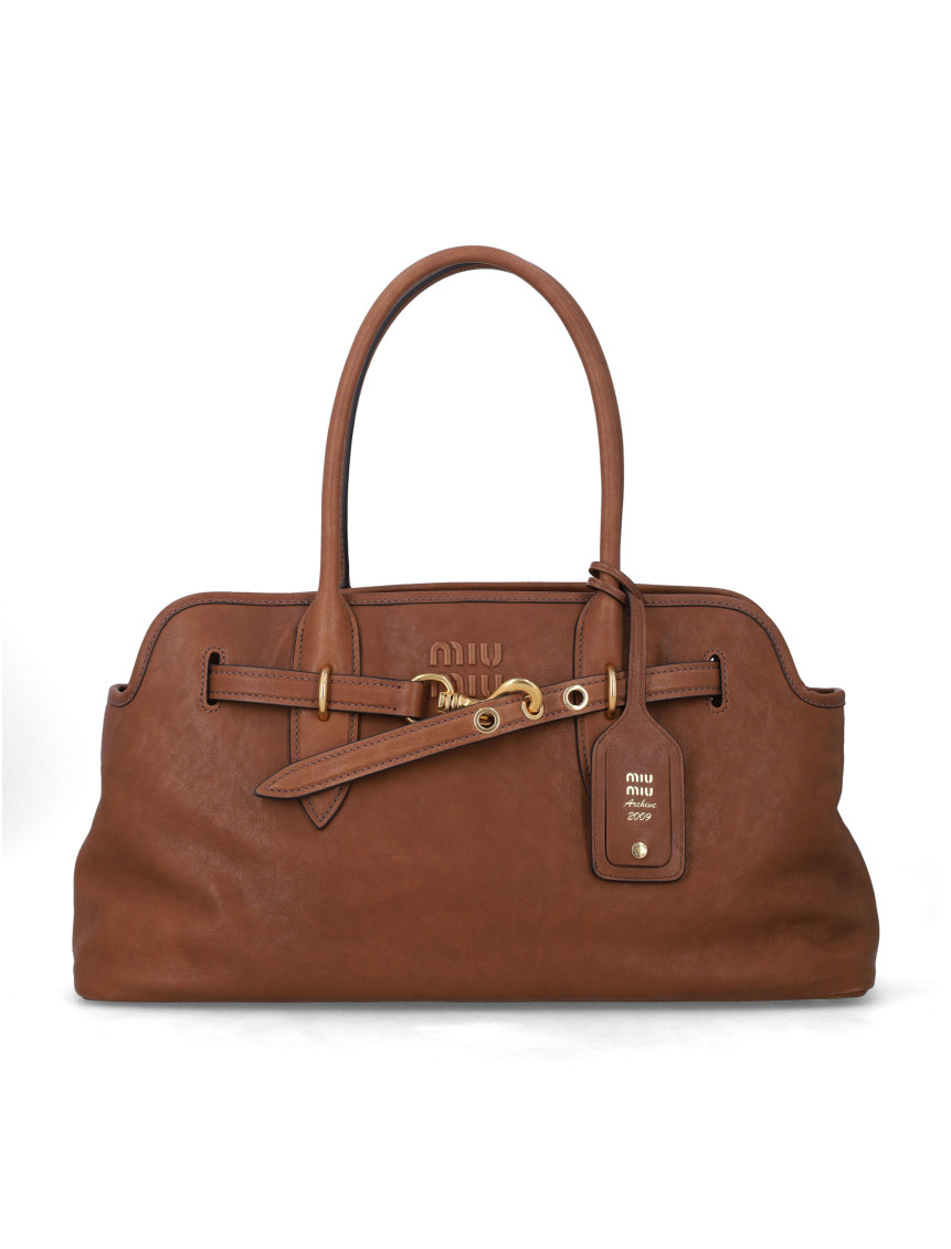 Miu Miu Brown Aventure Large Shoulder Bag for Women Online USA at
