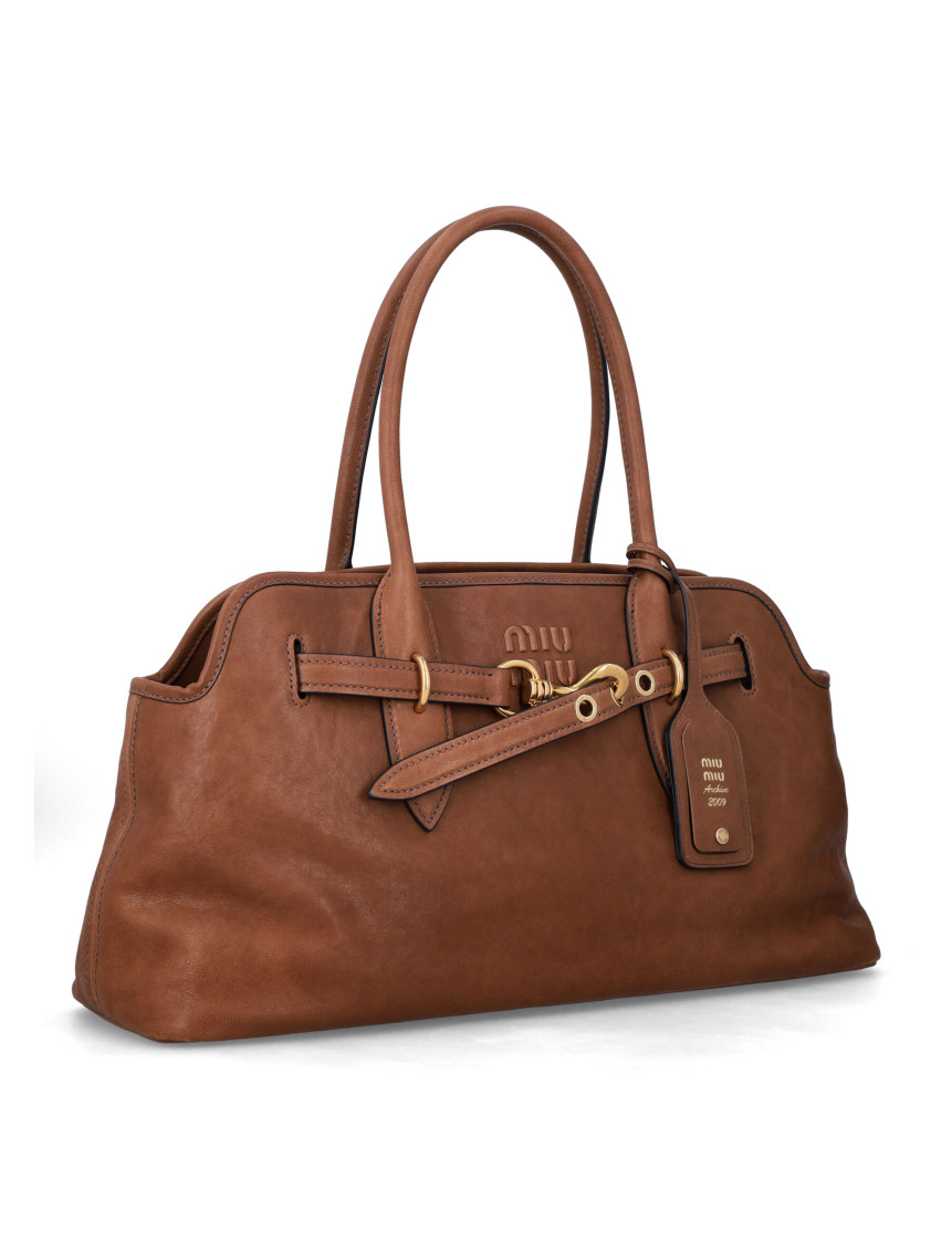 Miu Miu Brown Aventure Large Shoulder Bag for Women Online India