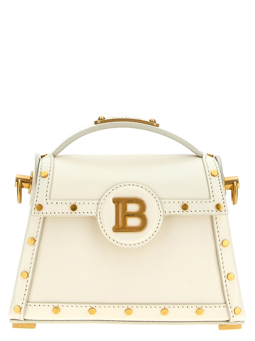 Balmain B-buzz Dinasty Small Hand Bags Beige In White