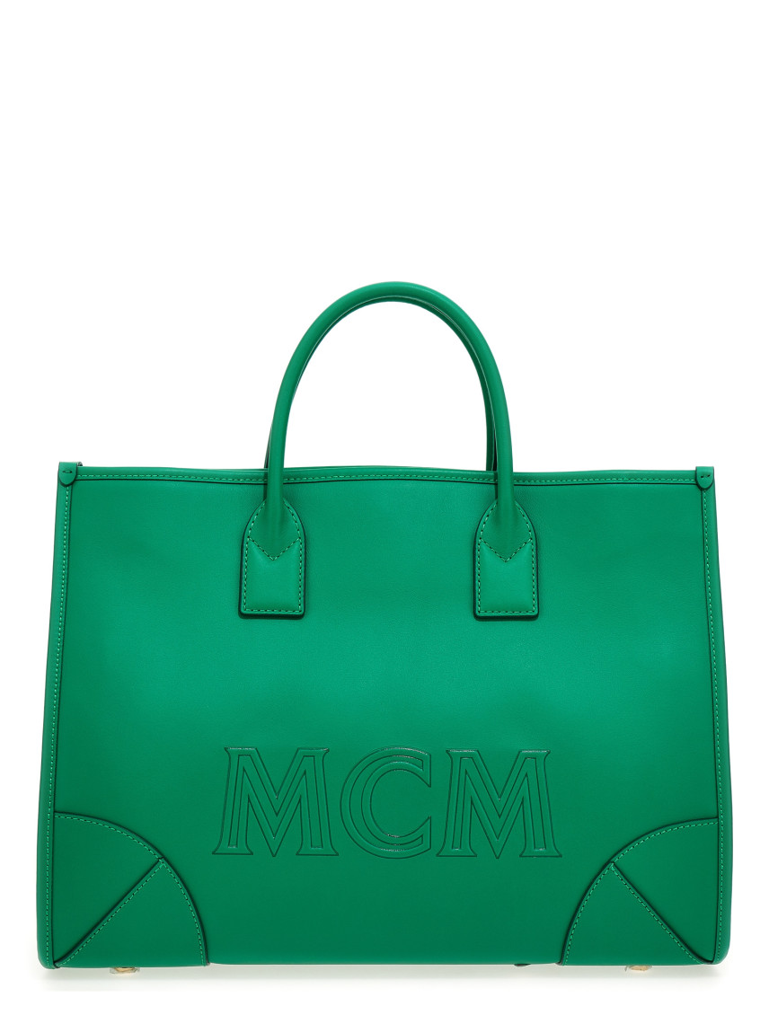 MCM Green Munchen large shopping bag for Women Online USA at Darveys