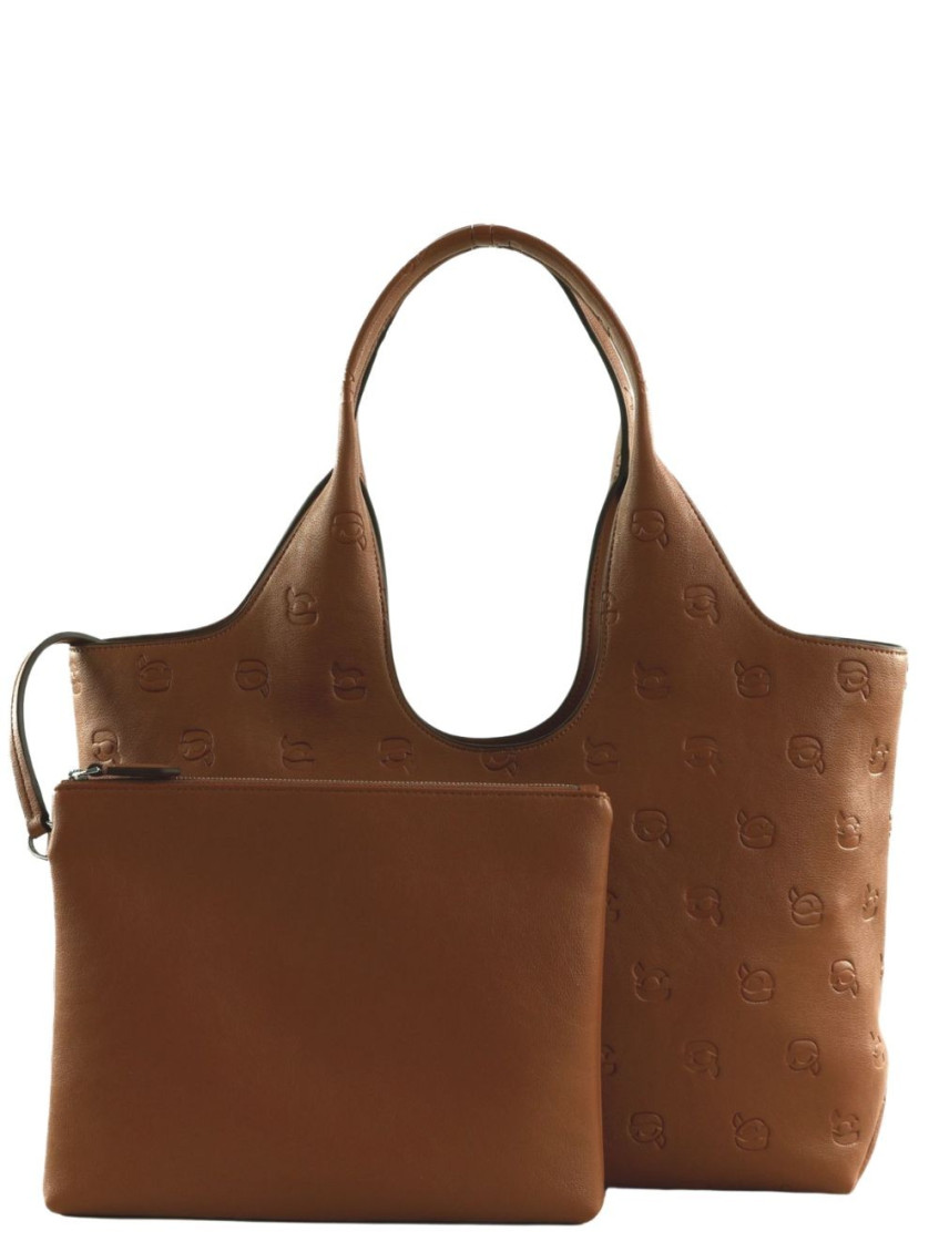 Karl Lagerfeld Brown Ikon Monogram Tote