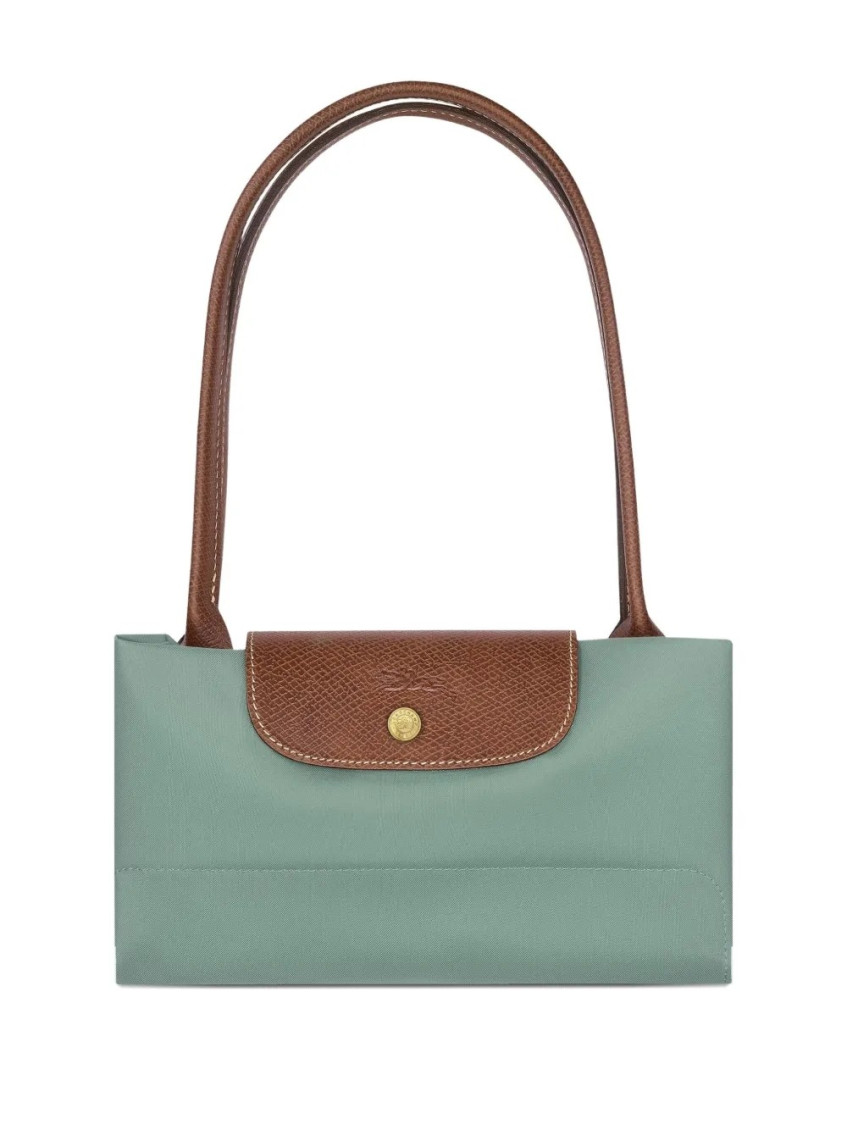 Longchamp Green Le Pliage Original Tote In Brown