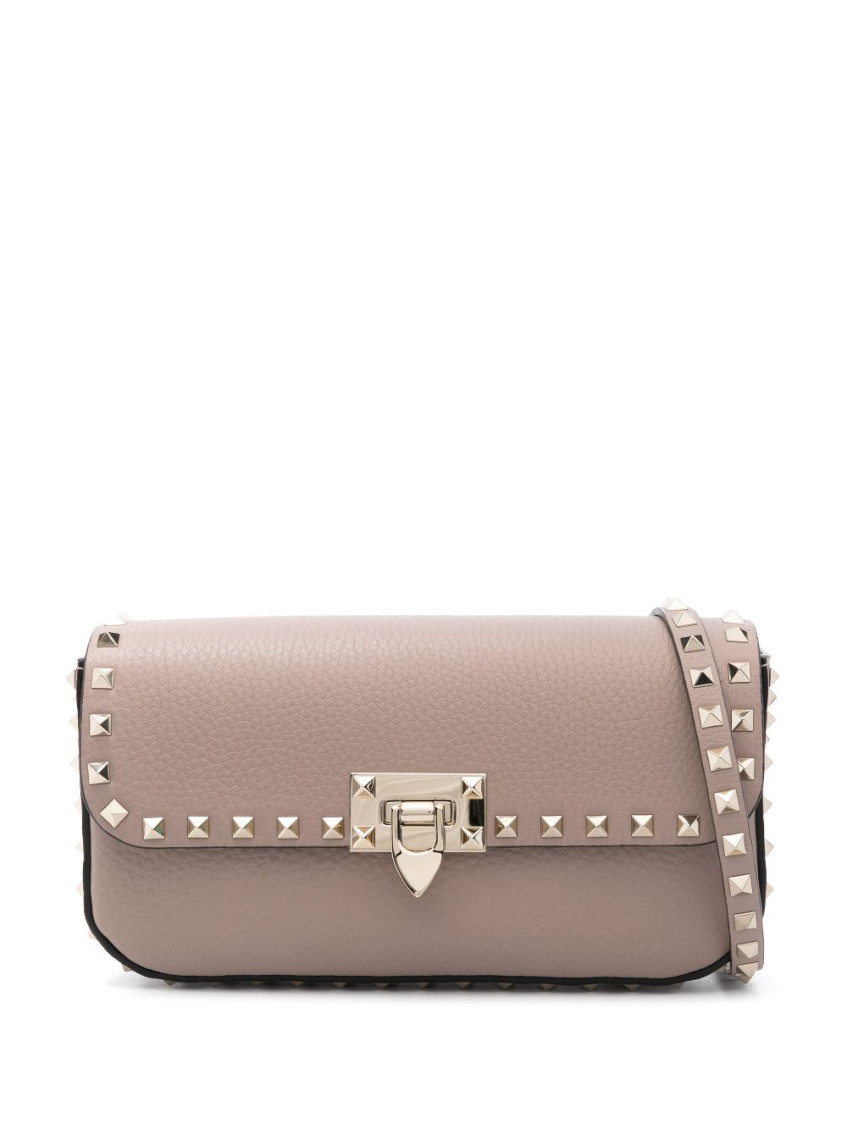 Valentino Women's Leather Rockstud Crossbody Bag In Pink