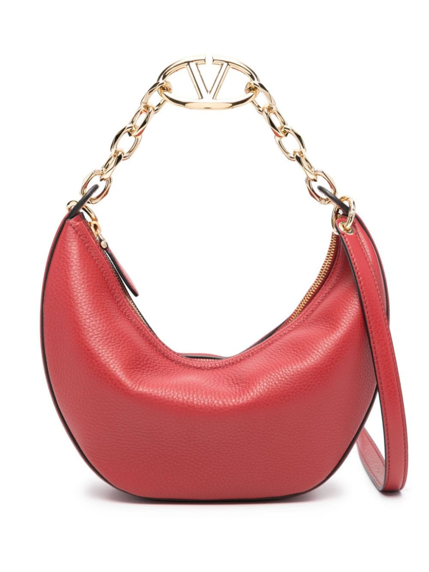 VALENTINO GARAVANI RED VLOGO MOON SMALL SHOULDER BAG