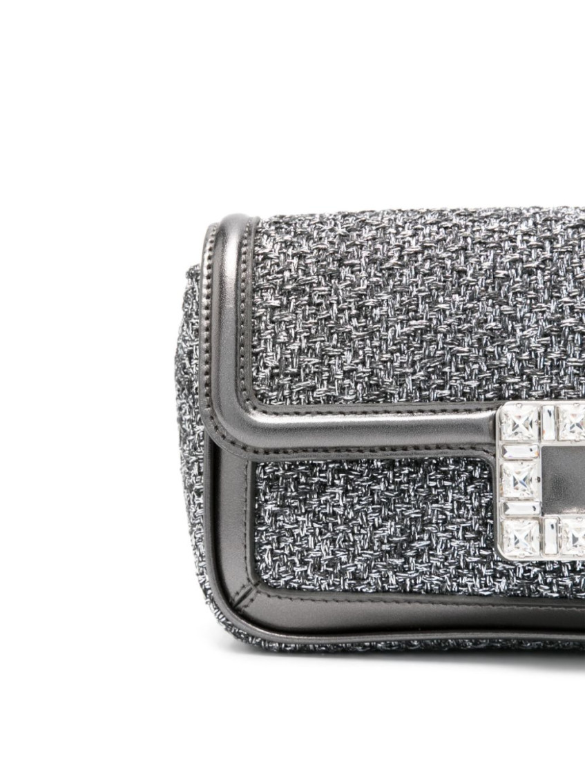 【関税&送料込】Roger Vivier Viv Jeu De Fille Clutch Jeu de Fille Clutch in velvet Black Woman