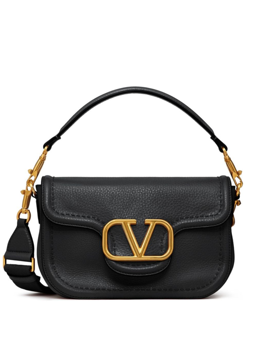 Valentino Garavani Women Alltime Leather Shoulder Bag In Black