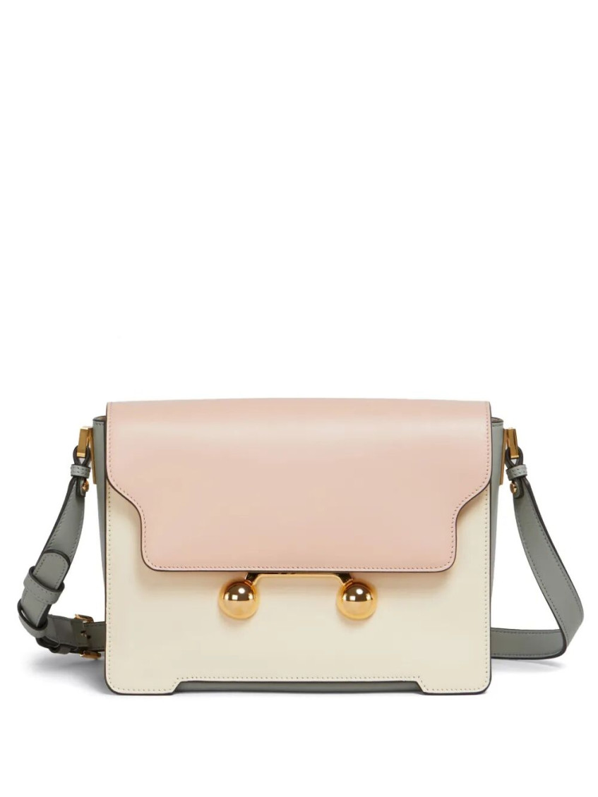 Marni Womens Zo878 Trunkaroo Colour-block Medium Leather Shoulder Bag In Multi