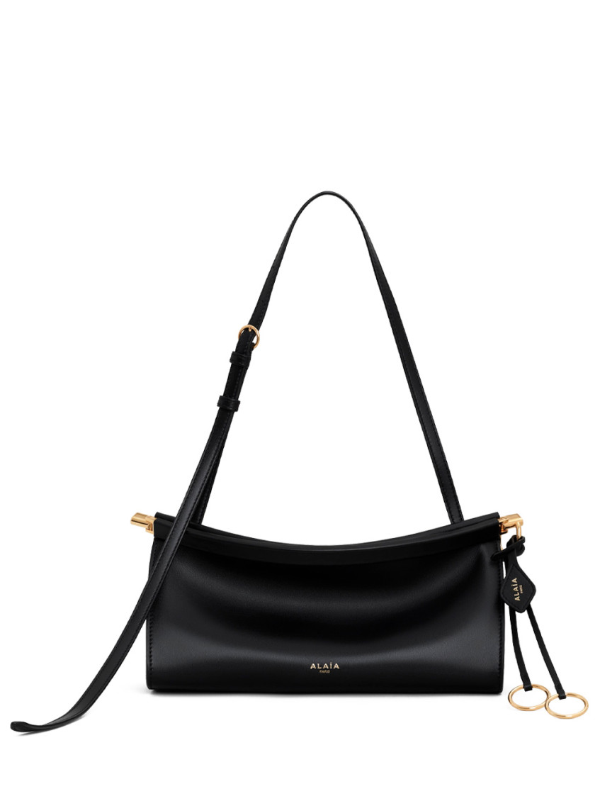 Alaïa Womens Noir Le Click East West Medium Leather Shoulder Bag In Black
