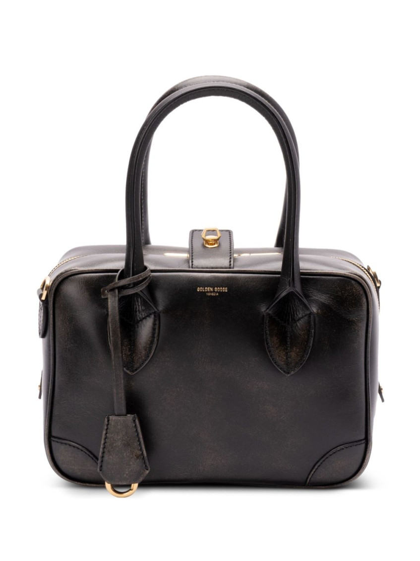 Golden Goose Structured Silhouette Top Handles Detachable Strap In Black