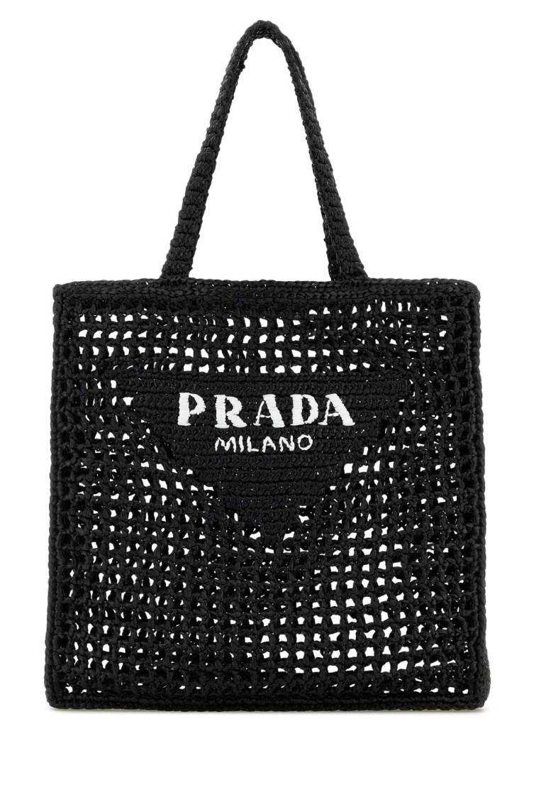 Prada Black Shopping Bag In Black