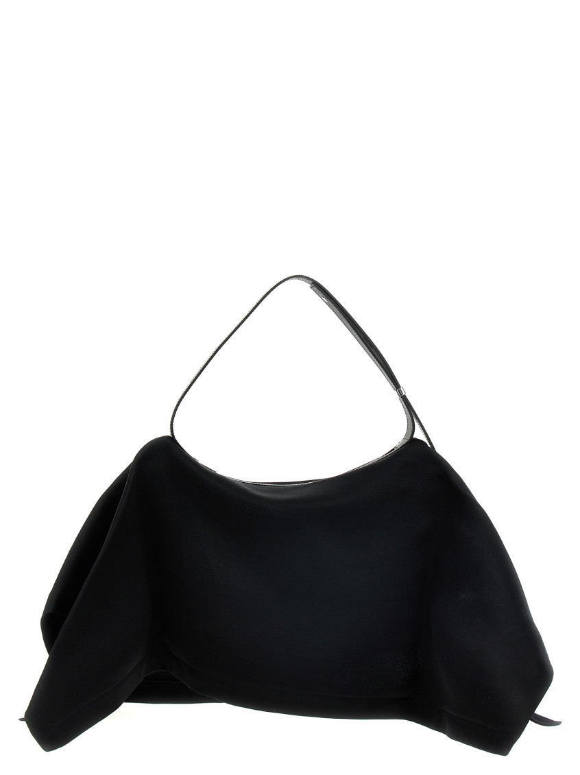 Issey Miyake Black Enveloping Square Shoulder Bag
