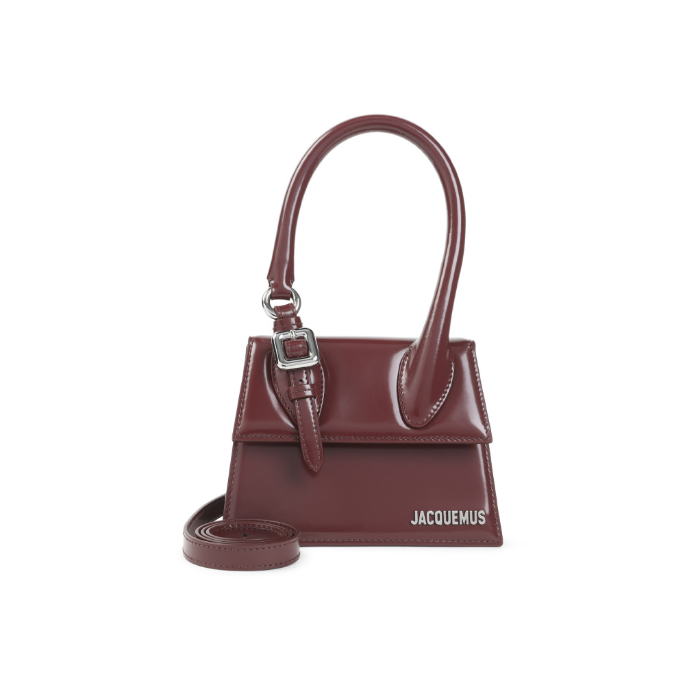 Jacquemus Womens Burgundy Medium Chiquito Buckle Leather Top-handle Bag In Red