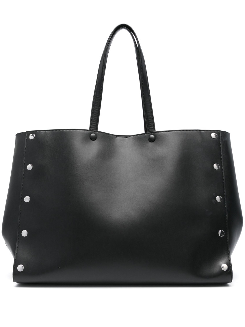 Stella Mccartney Large Studded Tote Bag In Black