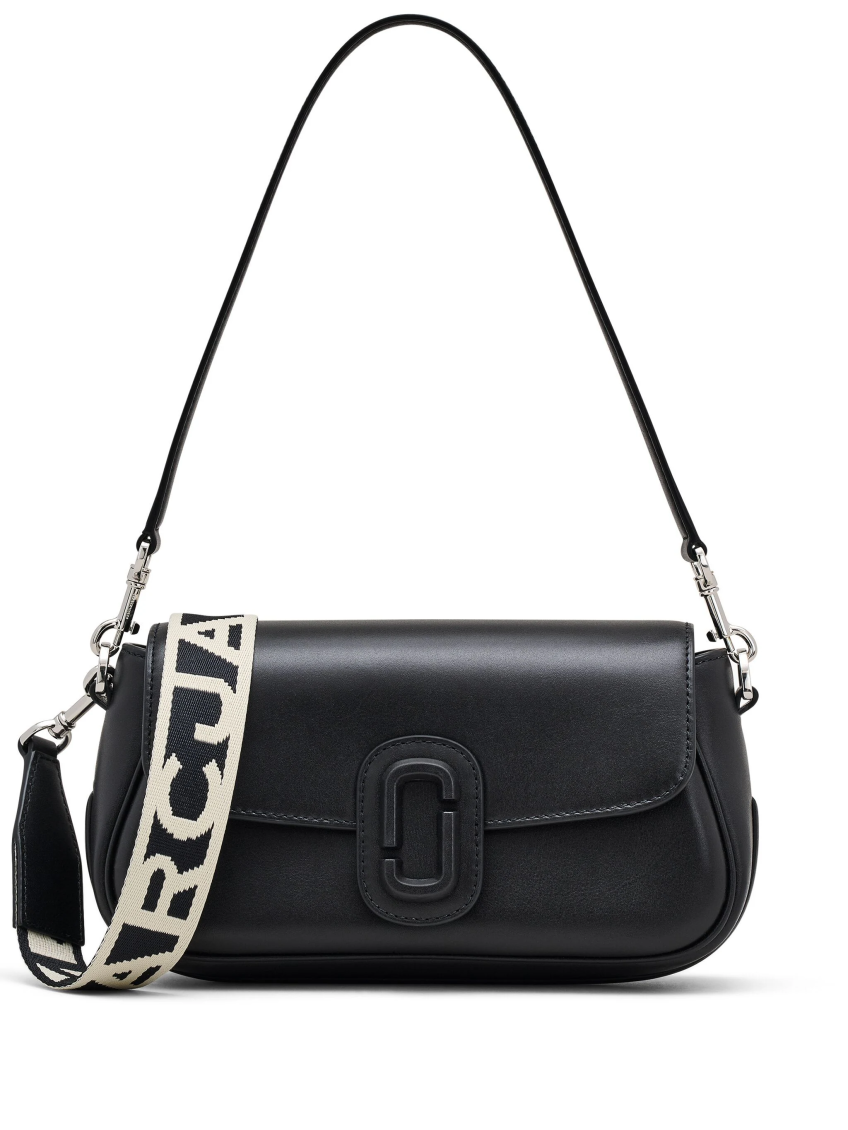 Marc Jacobs Black Bag With Flap Closure And Logo Detail In Black
