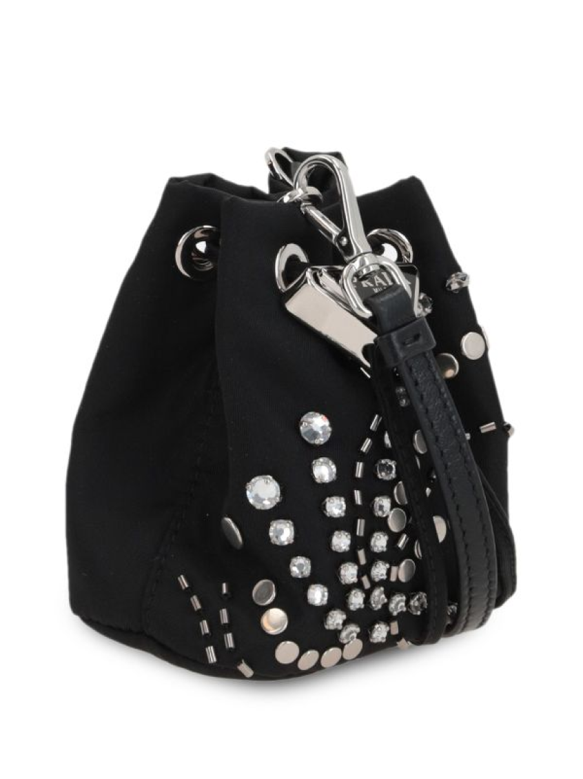 Prada studded bucket bag on sale