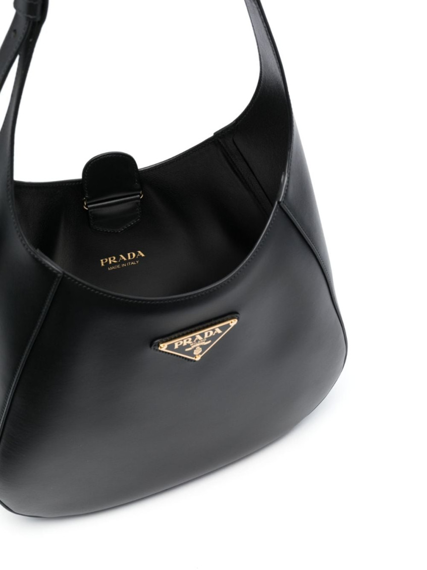Prada Black Triangle-logo Shoulder Bag for Women Online USA