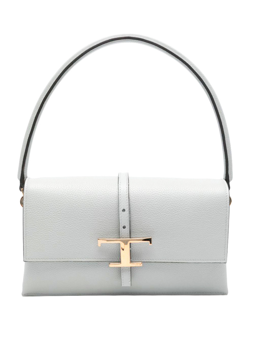 Tod's Mini T Timeless Flap Shoulder Bag In Grey