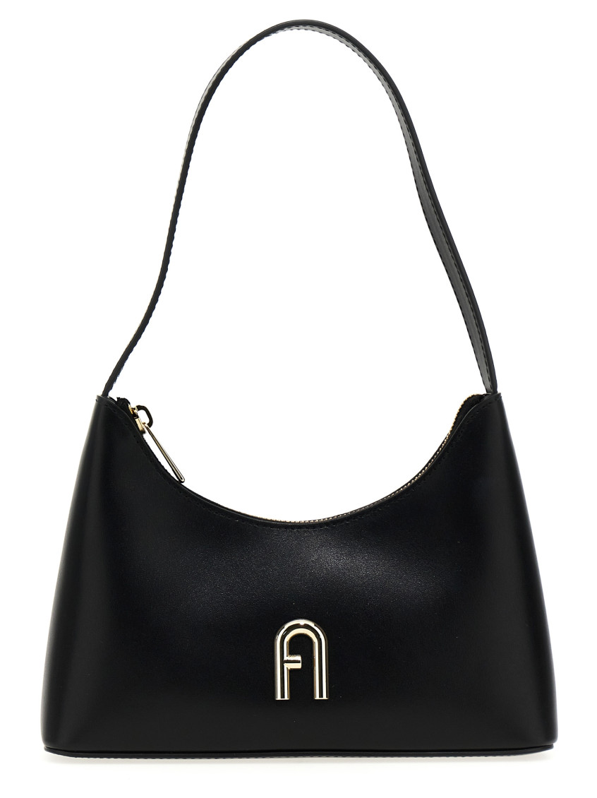 Furla Diamante Shoulder Bags Black In Black