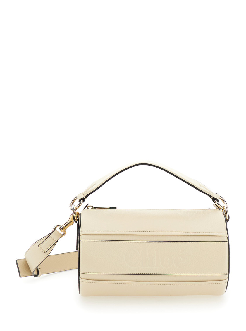 Chloé White Woody Tube Shoulder Bag In White