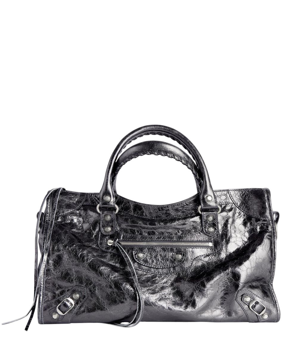 Balenciaga Dark Grey Le City Medium Tote In Gray