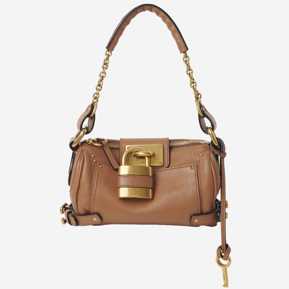 Chloé Paddington Textured-leather Shoulder Bag In Brown