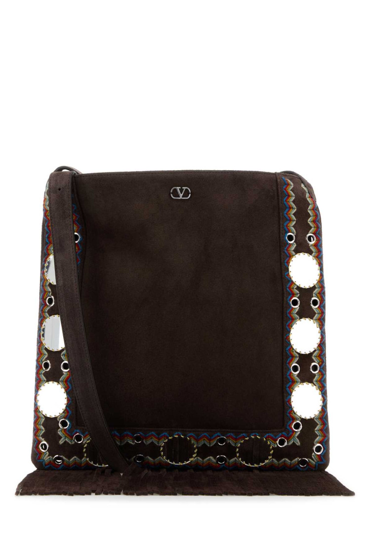 Valentino Dark Brown Nellcote Crossbody Bag In Brown