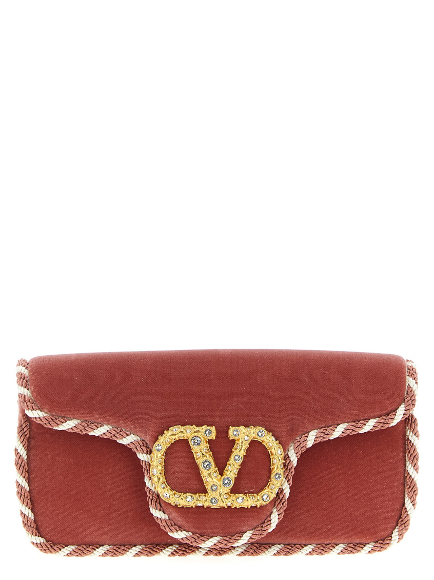 Valentino Pink Loco Crossbody Bag In Brown