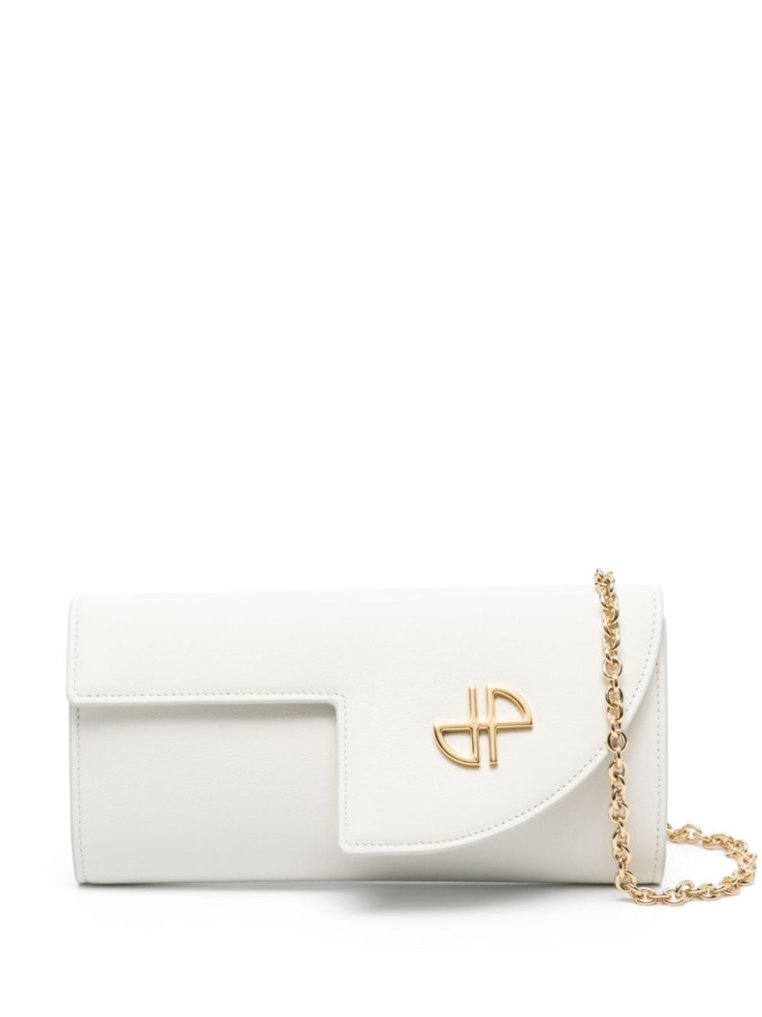 Patou Jp Clutch Bag In White