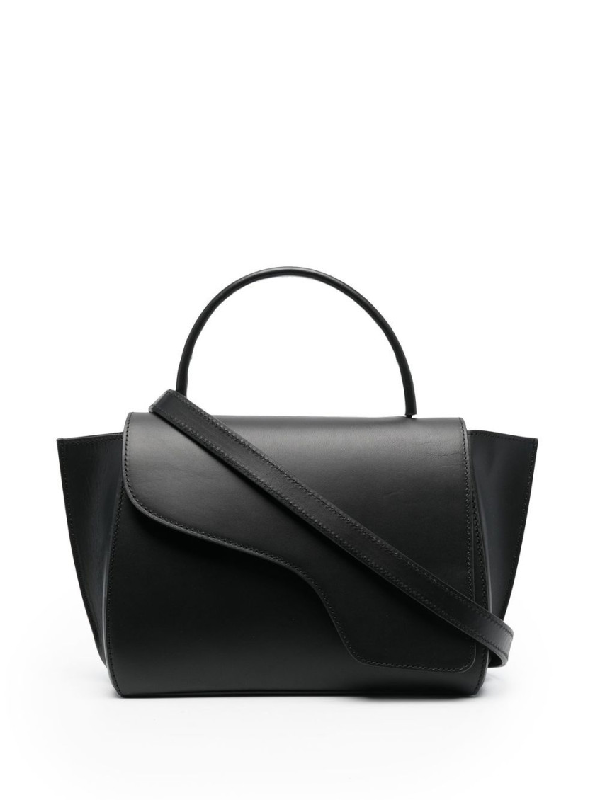 ATP ATELIER BLACK AREZZO LEATHER TOTE BAG