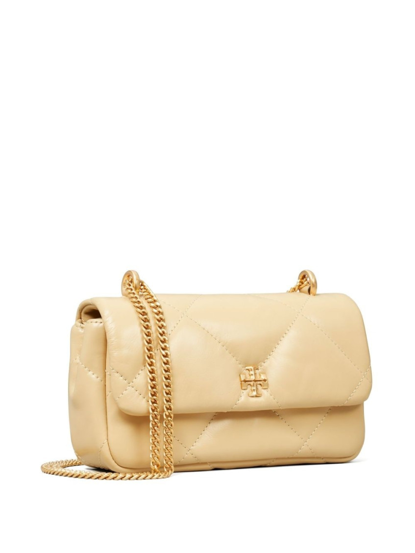 Tory Burch Beige Kira Diamond Quilt Mini Shoulder Bag In Multi