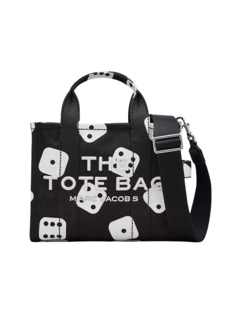 Marc Jacobs Black Canvas Small Tote In Multi