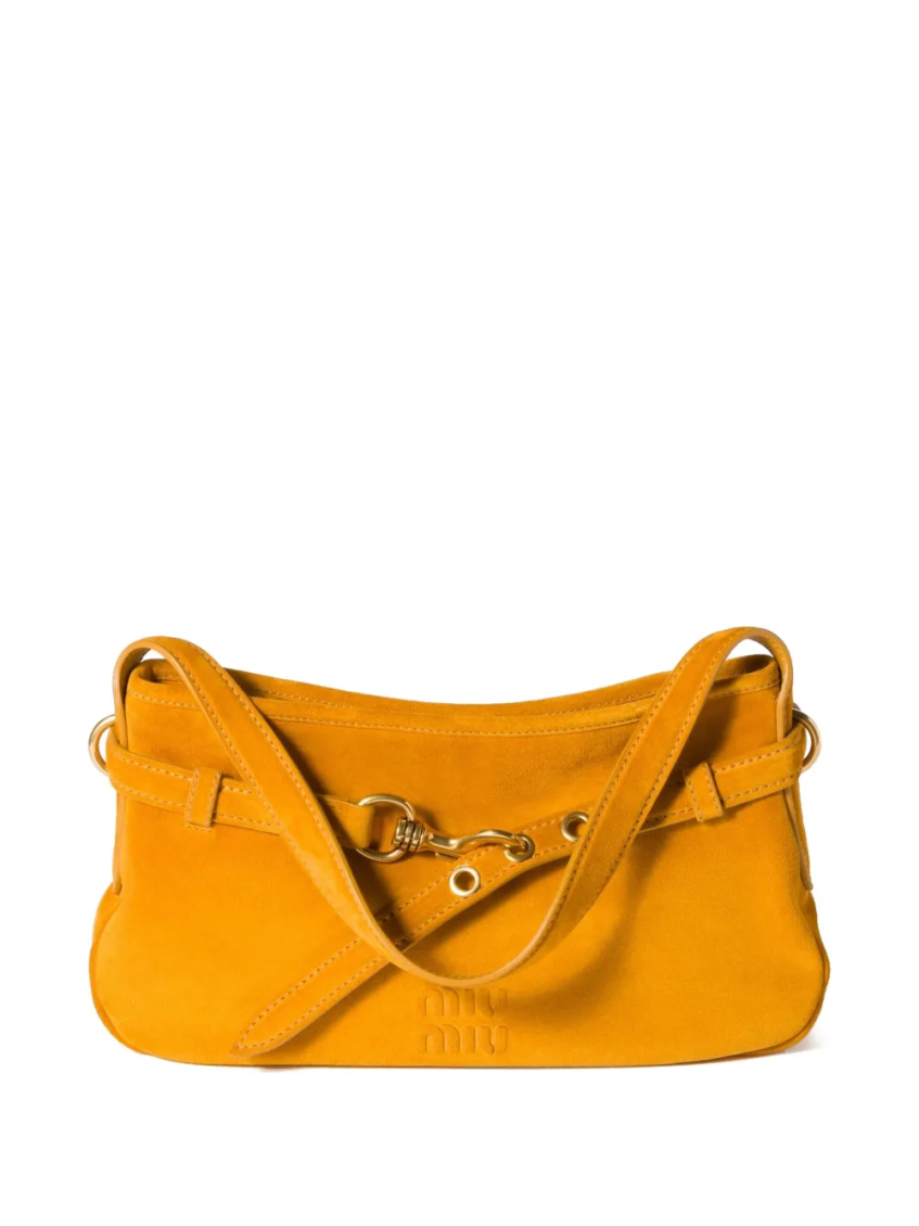 Shop Miu Miu Orange Aventure Shoulder Bag