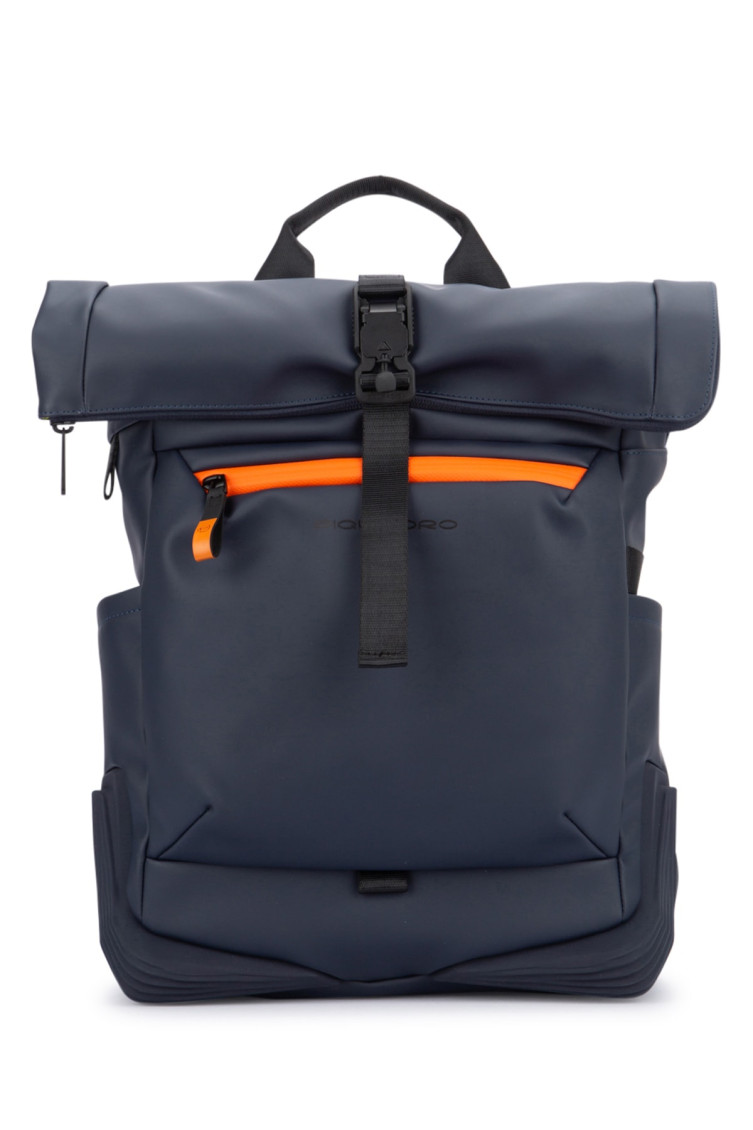 Piquadro Navy Blue Logo Backpack