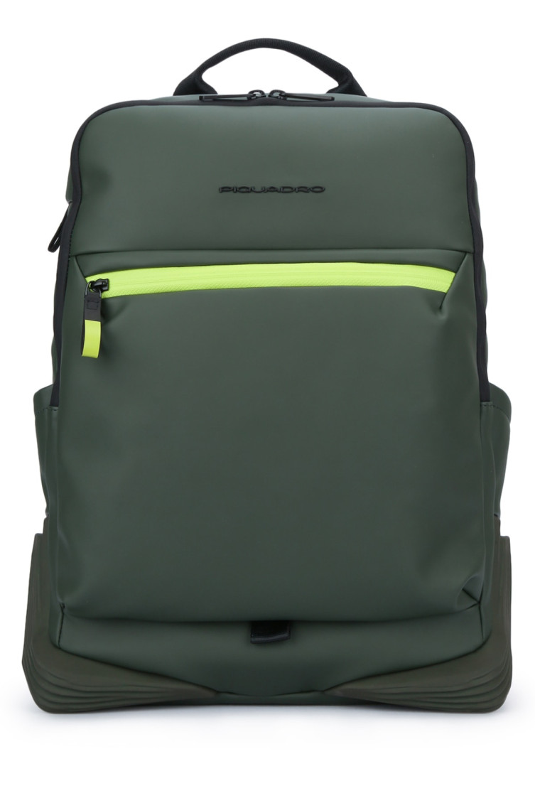 Piquadro Olive Logo Backpack