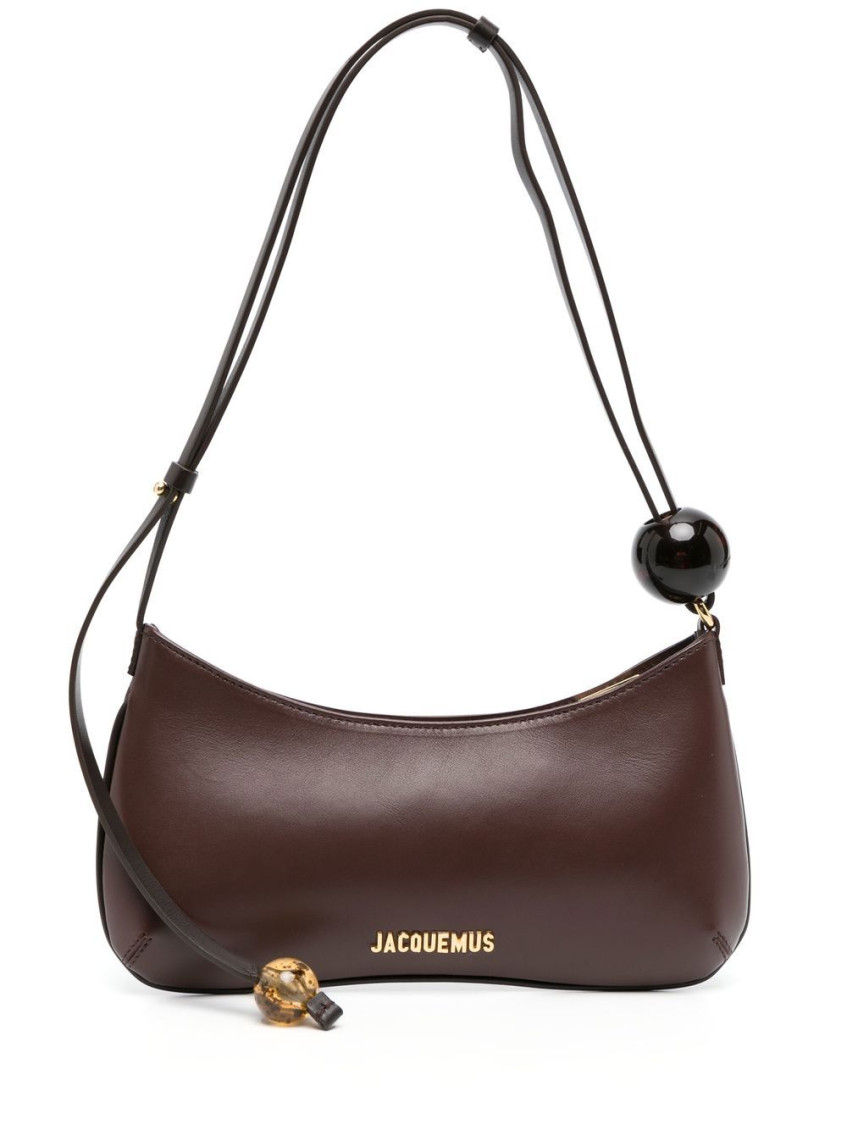 JACQUEMUS BROWN LE BISOU PERLE SHOULDER BAG 