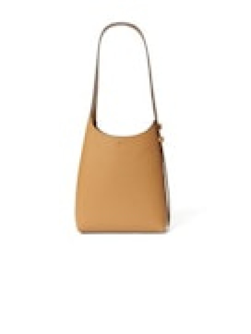 Tory Burch Light Brown Leather Hobo Romy Small Shoulder Bag In Neutral