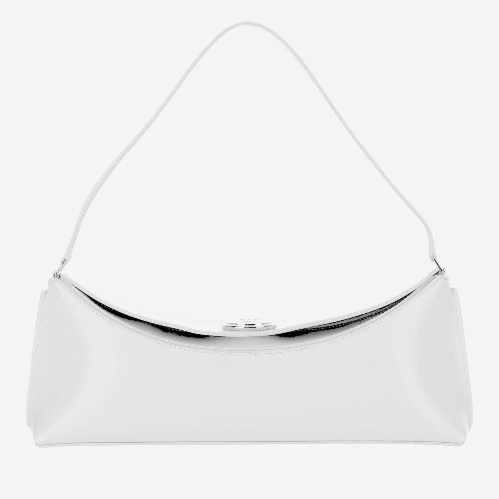 Jacquemus Le Calisso White Shoulder Bag With Engraved Snap Button In Leather Woman In White