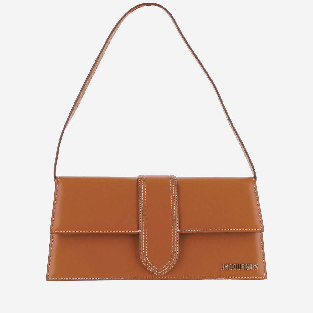 Jacquemus Long Rectangular Shoulder Bag With Adjustable Strap In Brown