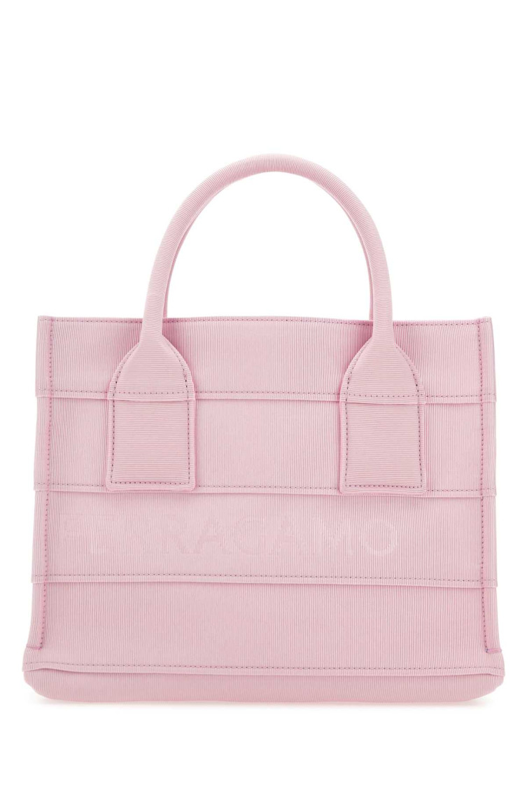 Ferragamo Small Tote Bag With Signature In Pink