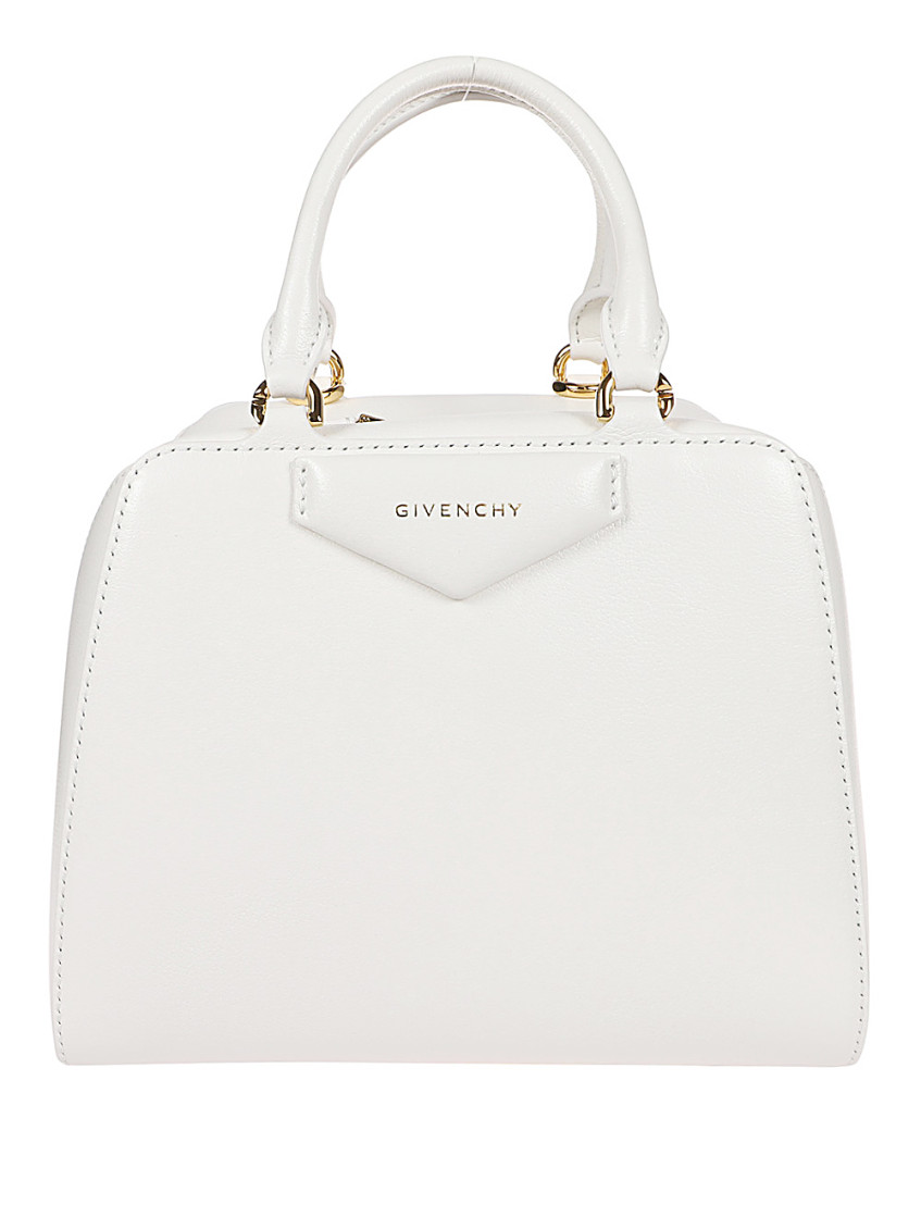 Shop Givenchy White Antigona Cube Mini Satchel Bag