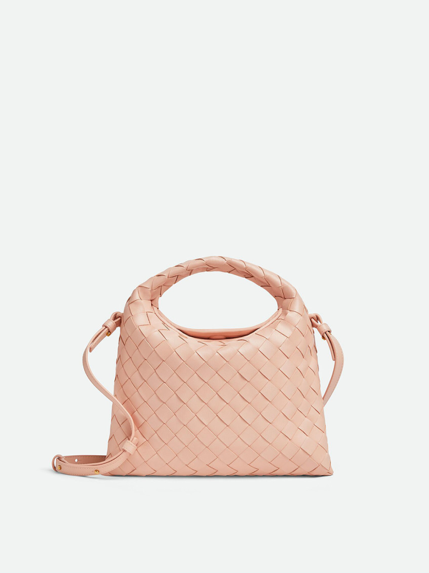 BOTTEGA VENETA LIGHT PINK HOP MINI CROSSBODY BAG