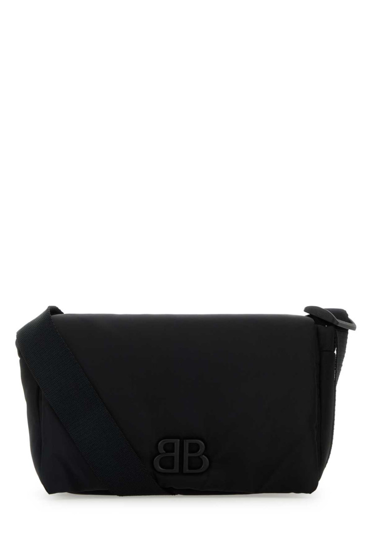 Balenciaga Black Monaco Small Messenger Bag In Black