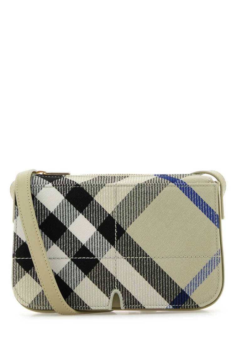 Burberry Women Embroidered Canvas Snip Crossbody Bag In Multicolor