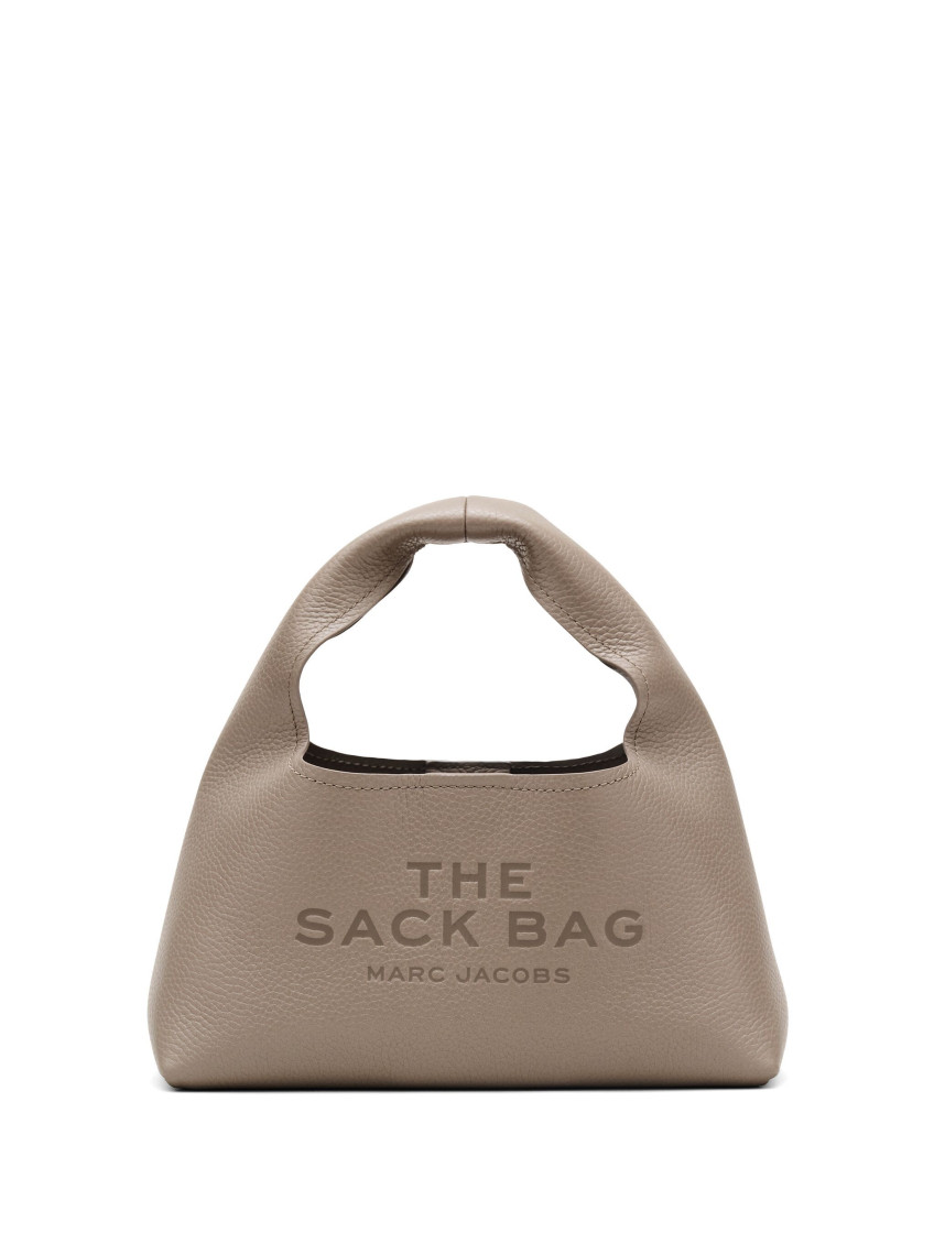 Marc Jacobs The Sack Mini Leather Hobo Bag In Grey