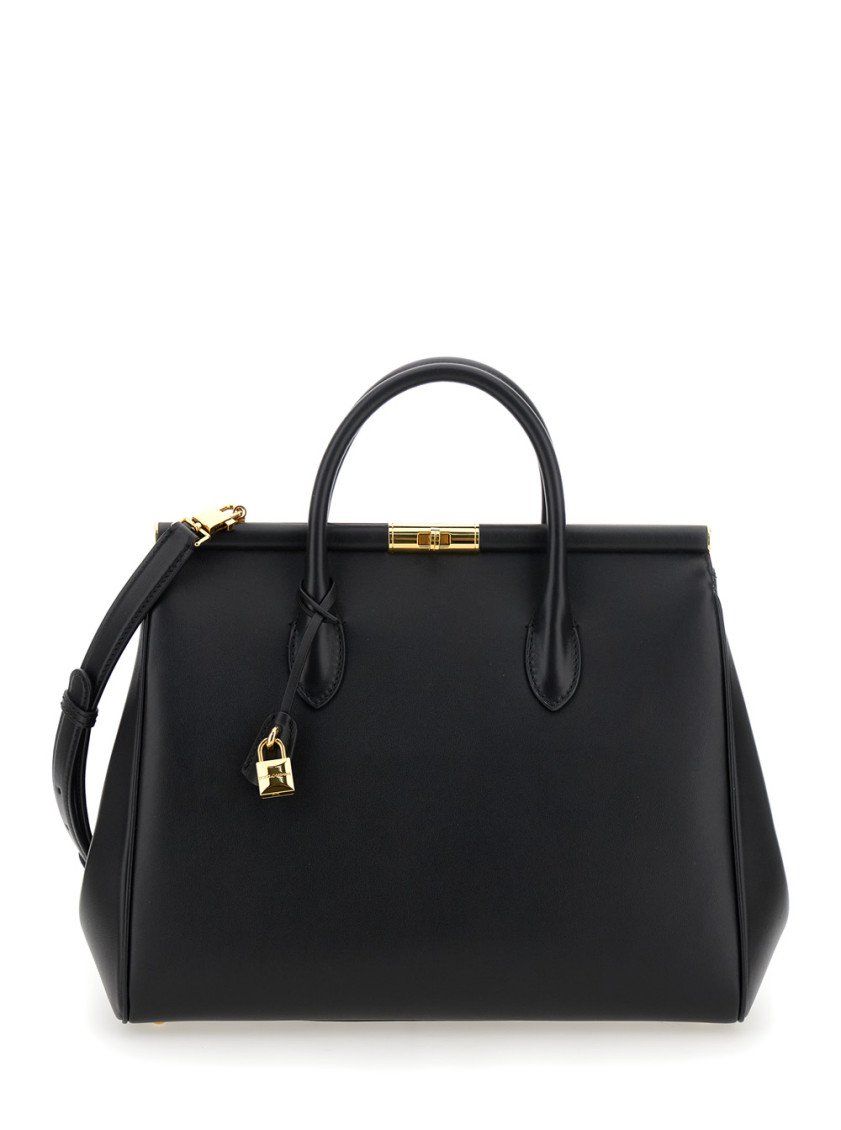 Dolce & Gabbana Black Marlene Satchel Bag In Black
