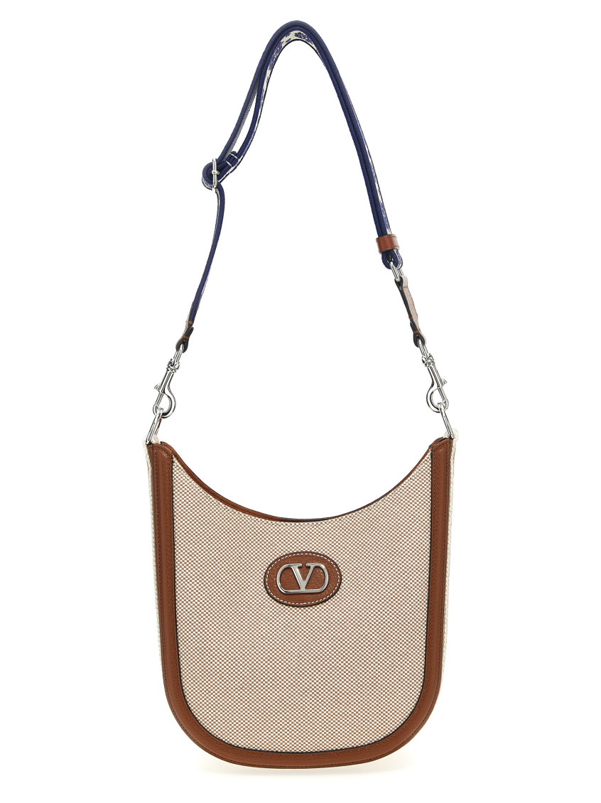Valentino Antibes Medium Shoulder Bag With Adjustable Strap In Brown