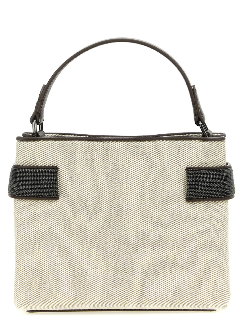 Shop Brunello Cucinelli White Monili Small Satchel