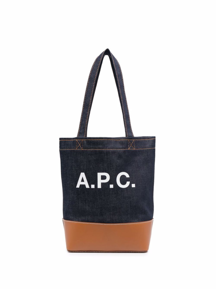 Apc Axelle Small Tote Bag In Blue