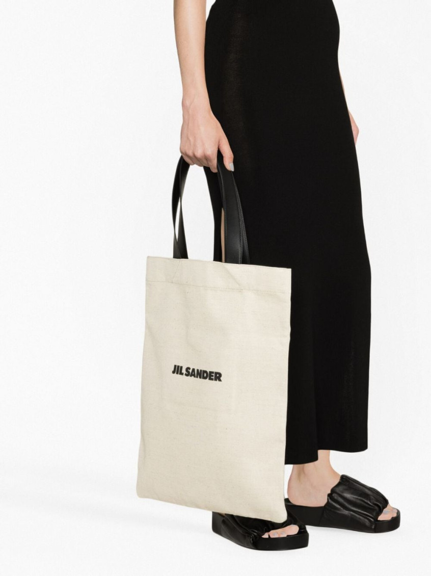 JIL SANDER BOOK TOTE LINEN SHOPPING BAG トートバッグ Jil Sander Book Tote linen shopping bag for Women Online USA