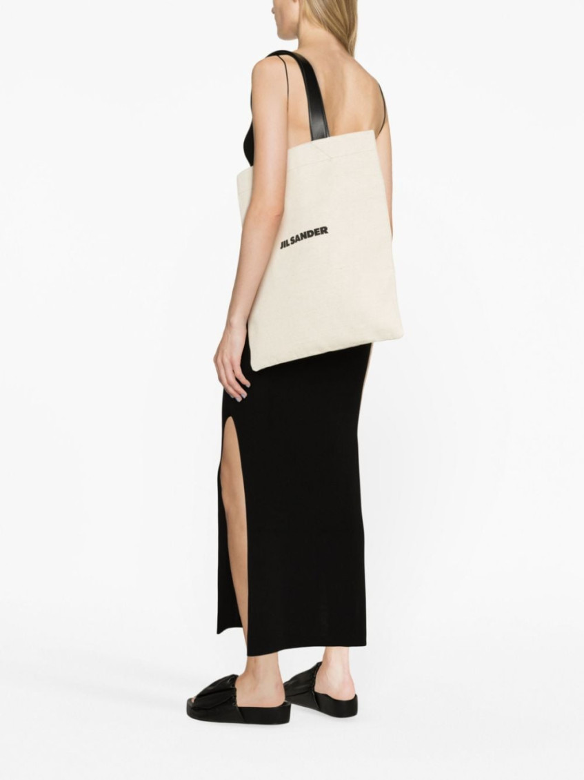 JIL SANDER BOOK TOTE LINEN SHOPPING BAG トートバッグ Jil Sander Book Tote linen shopping bag for Women Online USA